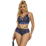 SUBBLIME - 954079 REGGISENO + SLIP PIZZO BLU L/XL - immagine 4