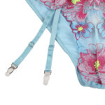 SUBBLIME - 954116 REGGISENO + SLIP CON CINTURA REGGISENO FLOREALE BLU L/XL - immagine 6