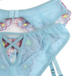 SUBBLIME - 954116 REGGISENO + SLIP CON CINTURA REGGISENO FLOREALE BLU L/XL - immagine 7