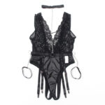 SUBBLIME - 954383 BODY SEXY CON CINTURA REGGICALZE NERO S/M - immagine 5