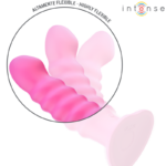 INTENSE - VIBRATORE CINDY TAGLIA L DESIGN A SPIRALE 10 VIBRAZIONI ROSA TELECOMANDO - immagine 4