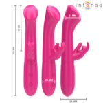 INTENSE - JULIETA VIBRATORE CONIGLIO 18,6 CM 10 VIBRAZIONI ROSA - immagine 2