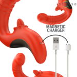 INTENSE - PAULINA VIBRATORE E STIMOLATORE A FORMA DI U ROSSO - immagine 7