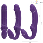 INTENSE - JILL DOPPIO VIBRATORE 20 CM VIOLA TELECOMANDO - immagine 2