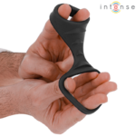 INTENSE - THEO DOPPIO ANELLO PER PENE IN SILICONE MODELLO NERO 3 - immagine 4