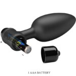 PRETTY LOVE - VIBRA BUTT PLUG 2 PLUG ANALE 10 VIBRAZIONI NERO - immagine 5