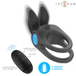 INTENSE - SAM VIBRATORE DOPPIO ANELLO PER PENE 10 VIBRAZIONI NERO - immagine 3
