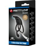 PRETTY LOVE - SETH DOPPIO ANELLO VIBRANTE CONIGLIO 7 VIBRAZIONI NERO - immagine 9
