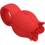 PRETTY LOVE - VIBRATORE A DITA A FORMA DI ROSA JAE 10 VIBRAZIONI ROSSO - immagine 4