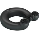 PRETTY LOVE - ANELLO VIBRANTE DAHLIA + STIMOLATORE CLITORIDEO 12 VIBRAZIONI NERO - immagine 3