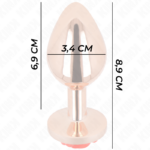KINK - PLUG ANALE IN ORO ROSA CON ROSA ROSSA M - immagine 4