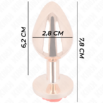KINK - PLUG ANALE IN ORO ROSA CON ROSA ROSSA S - immagine 4