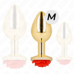 KINK - PLUG ANALE ORO ROSA ROSSO TAGLIA M - immagine 2