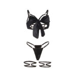 SUBBLIME - 955205 COMPLETO REGGISENO CON FIOCCO NERO REGOLABILE L/XL - immagine 8