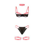 SUBBLIME - 955304 COMPLETO REGGISENO CON COLLANA E DETTAGLI GAMBA ROSA FLUO L/XL - immagine 6