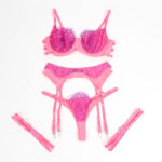 SUBBLIME - 955359 COMPLETO REGGISENO CON PIZZO E GIACCHETTI ROSA E VIOLA S/M - immagine 8