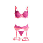 SUBBLIME - 955359 COMPLETO REGGISENO CON PIZZO E GIACCHETTI ROSA E VIOLA S/M - immagine 6