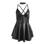 SUBBLIME - 955373 ABITO CON SPALLINE IN PELLE NERA S/M - immagine 5