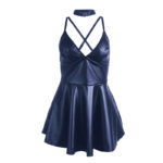 SUBBLIME - 955410 ABITO CON SPALLINE IN PELLE BLU S/M - immagine 5