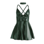 SUBBLIME - 955441 ABITO CON SPALLINE IN PELLE VERDE L/XL - immagine 6