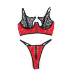 SUBBLIME - 955540 REGGISENO IN VERNICE ROSSA CON CERNIERA E REGGISENO A RETINO L/XL - immagine 6