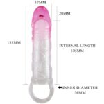 PRETTY LOVE - ODES REALISTICO 2 CM GUAINA DI ALLARGAMENTO PER PENE ROSA - immagine 6