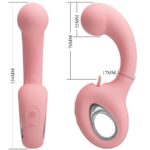 PRETTY LOVE - ERYNNYES VIBRATORE PUNTO G + STIMOLATORE CLITORIDEO 10 VIBRAZIONI ROSA - immagine 7
