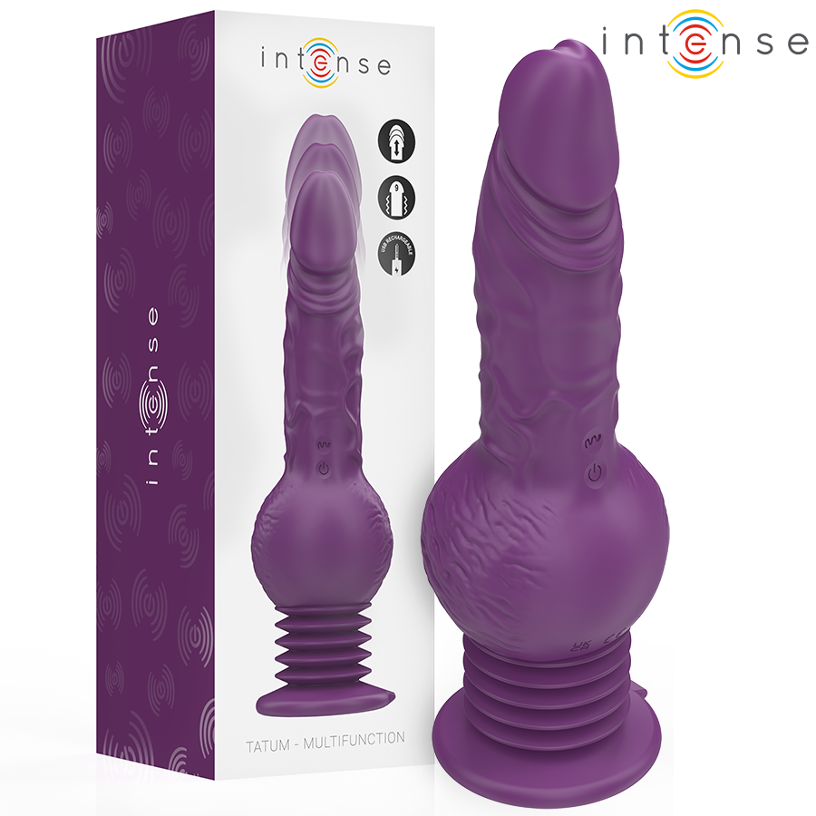 img_206361_e40ae417e5aa51b49e8c2a06eae2a472_1.png INTENSE - VIBRATORE MULTIFUNZIONE TATUM CON VIBRAZIONE SU E GI? 24 CM VIOLA - immagine 1