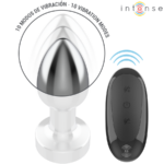 INTENSE - PLUG ANALE 10 VIBRAZIONI METALLO CON TELECOMANDO S - immagine 4