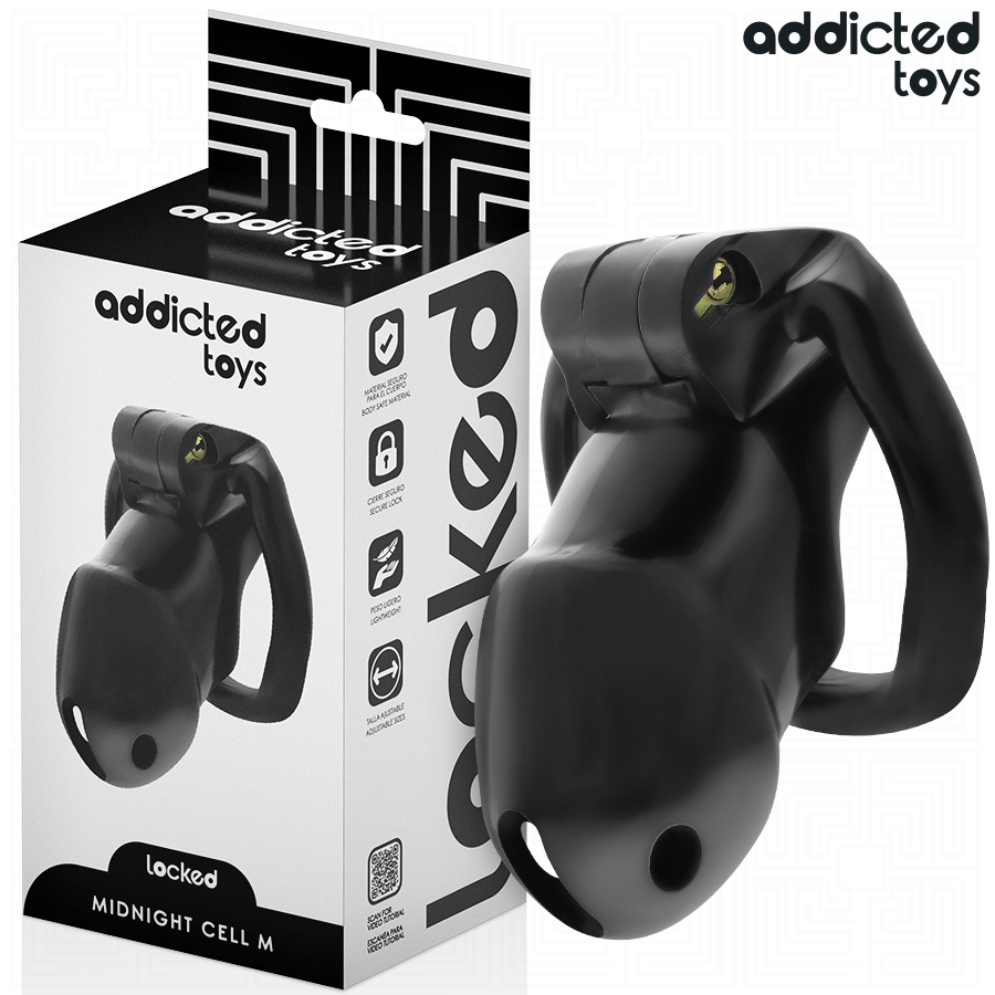 img_207051_0d2364ae33b60820d1ea9993b8c1024b_1.png ADDICTED TOYS LOCKED - MINDNIGHT CELL GABBIA PER PENE TAGLIA M - immagine 1