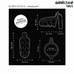 ADDICTED TOYS LOCKED - GABBIA PER PENE IN METALLO CON BLOCCAGGIO ARGENTO TAGLIA S - immagine 5