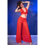 CHILIROSE - CR  4857 SET TOP Y PANTALONES ROJO TALLA S - immagine 6