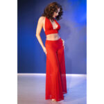 CHILIROSE - CR  4857 SET TOP Y PANTALONES ROJO TALLA S - immagine 7