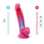 SILEXD - MODELLO 1 PENE REALISTICO SILICONE PREMIUM SILEXPAN ROSA FLUORESCENTE 17,5 CM - immagine 4