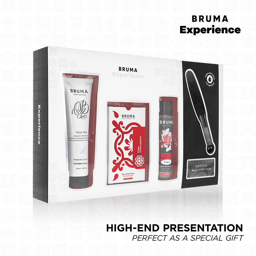 img_211205_f4be717f088f0ed7d9b721a1e4a8820f_1.png BRUMA XPERIENCE - KIT TENTAZIONE DOLCE ALLA FRAGOLA CON POTENZIATORE DI ORGASMO - immagine 1