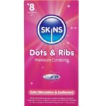 SKINS - DOTS & RIBS PREMIUM CONDOMS CONFEZIONE DA 8