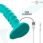 INTENSE - VIBRATORE BUFFY TAGLIA S DESIGN A SPIRALE 10 VIBRAZIONI TELECOMANDO BLU - immagine 6