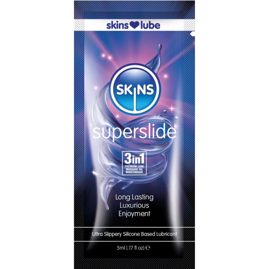img_217170_73a914f81b5ce8dc584205a7a89d68a2_1.jpg SKINS - SUPERSLIDE LUBRIFICANTE A BASE DI SILICONIO MONODOSE 5 ML - immagine 1