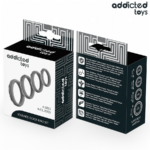 ADDICTED TOYS - SET DI ANELLI PER IL PENE TESTURIZZATI 4 MISURE - immagine 3
