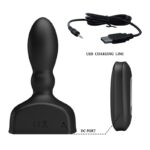 MR PLAY - TELECOMANDO PLUG ANALE GONFIABILE NERO - immagine 3