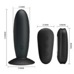 MR PLAY - PLUG ANALE CON TELECOMANDO VIBRAZIONE NERO - immagine 6